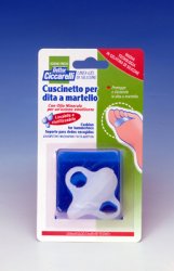 CUSCINETTO PER DITA A MARTELLO REALIZZATO IN GEL DI SILICONEBIANCO SEMITRASPARENTE SAGOMATA PER PROTEGGERE E DISTENDERE LE DITA CONTRATTE IGIENEPIEDE 2 PEZZI - Farma Nice