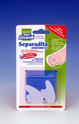 SEPARADITA ANATOMICO PER PIEDE REALIZZATO IN GEL DI SILICONE BIANCO SEMITRASPARENTE SAGOMATO IGIENEPIEDE 2 PEZZI - Farma Nice