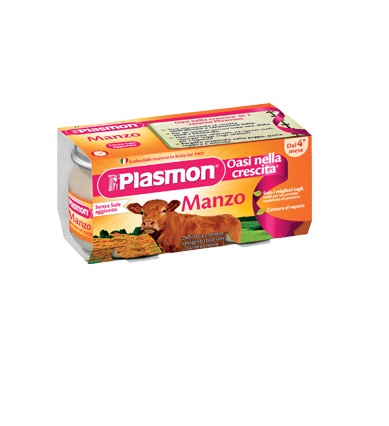 PLASMON OMOGENEIZZATO MANZO 4 X 80 G - Farma Nice