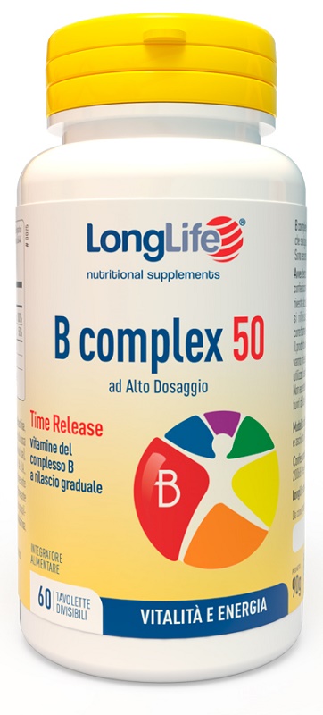 LONGLIFE B COMPLEX 50 RILASCIO GRADUALE 60 TAVOLETTE DIVISIBILI - Farma Nice
