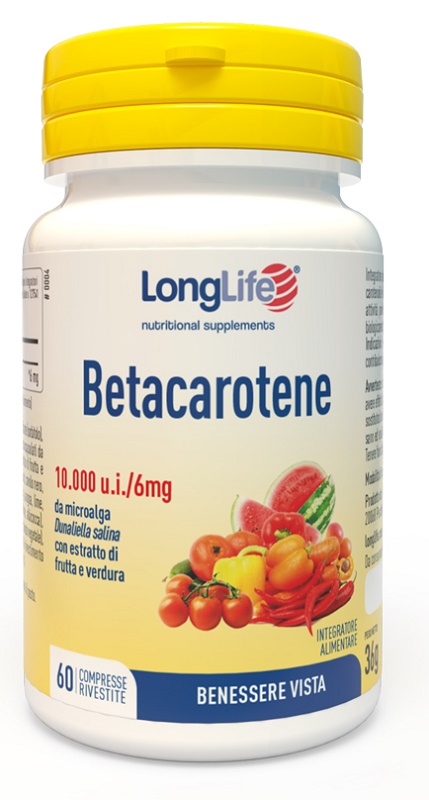 LONGLIFE BETACAROTENE 60 COMPRESSE - Farma Nice