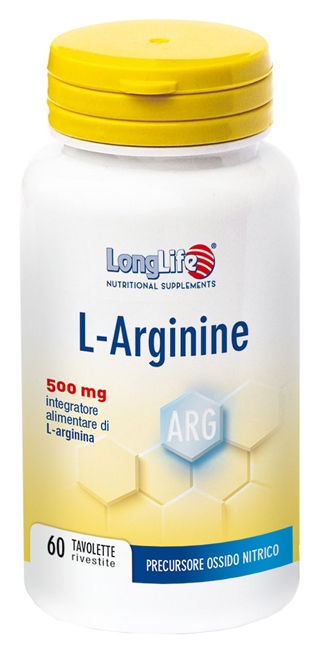 LONGLIFE L-ARGININE 60 TAVOLETTE RIVESTITE DA 900 MG - Farma Nice