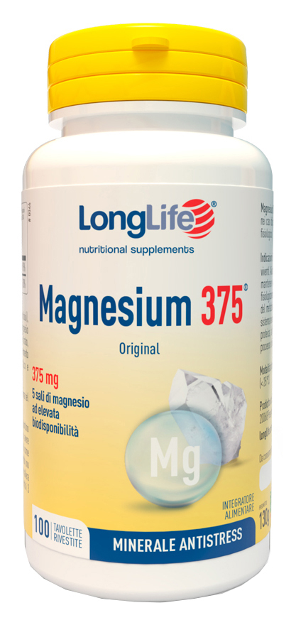 LONGLIFE MAGNESIUM 375 ORIGINAL 375 MG 100 TAVOLETTE - Farma Nice