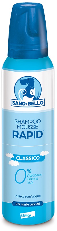 SANO E BELLO SHAMPOO MOUSSE RAPID CLASSICO FLACONE 300 ML PER LAVAGGIO SENZ'ACQUA - Farma Nice