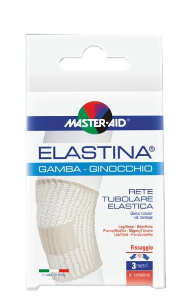 RETE TUBOLARE ELASTICA IPOALLERGENICA MASTER-AID ELASTINA GAMBA/GINOCCHIO 3 MT IN TENSIONE CALIBRO 5 CM - Farma Nice