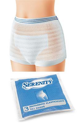 MUTANDINA ELASTICA RETTANGOLARE A RETE SERENITY L 3 PEZZI - Farma Nice