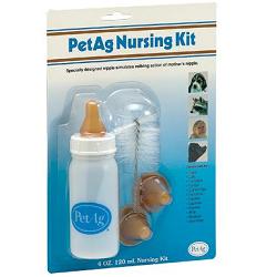 NURSING KIT BIBERON DA 120ML PER ANIMALI + TETTARELLE DI VARIE MISURE + SCOVOLINO PER PULIZIA - Farma Nice