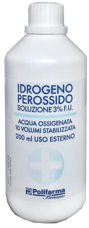 PEROSSIDO IDROGENO 3% 200 ML ACQUA OSSIGENATA 10 VOLUMI STABILIZZATA - Farma Nice