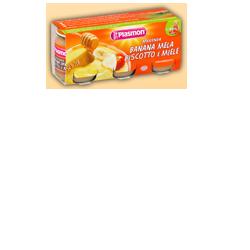 PLASMON OMOGENEIZZATO BANANA/MELA/BISCOTTI/MIELE 120 G X 3 PEZZI - Farma Nice