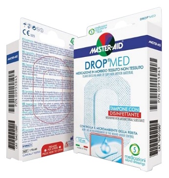 MEDICAZIONE COMPRESSA AUTOADESIVA DERMOATTIVA IPOALLERGENICA AERATA MASTER-AID DROP MED 10X8 5 PEZZI - Farma Nice