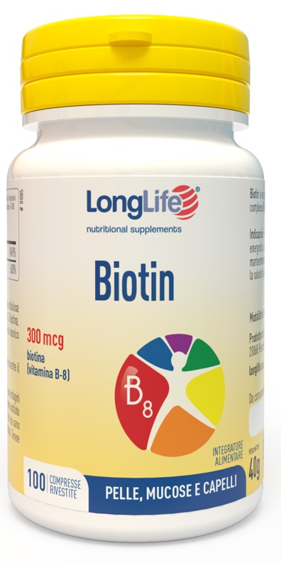 LONGLIFE BIOTIN 100 COMPRESSE - Farma Nice
