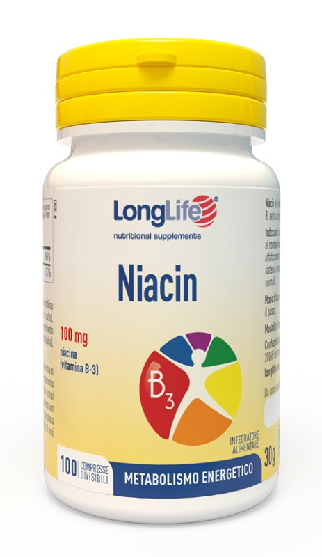 LONGLIFE NIACIN 100 MG 100 COMPRESSE DIVISIBILI - Farma Nice