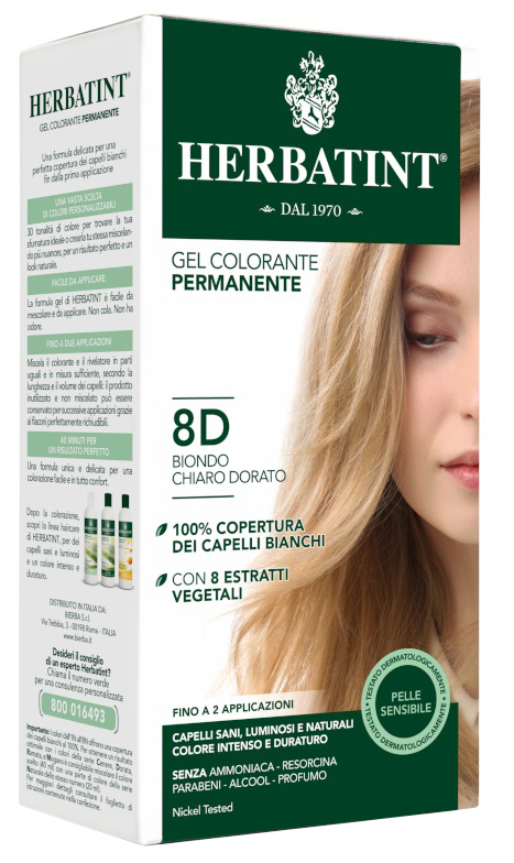 HERBATINT 8D BIONDO CHIARO DORATO 150 ML - Farma Nice