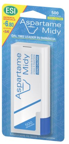ESI ASPARTAME MIDY 500 COMPRESSE CON DISPENSER - Farma Nice