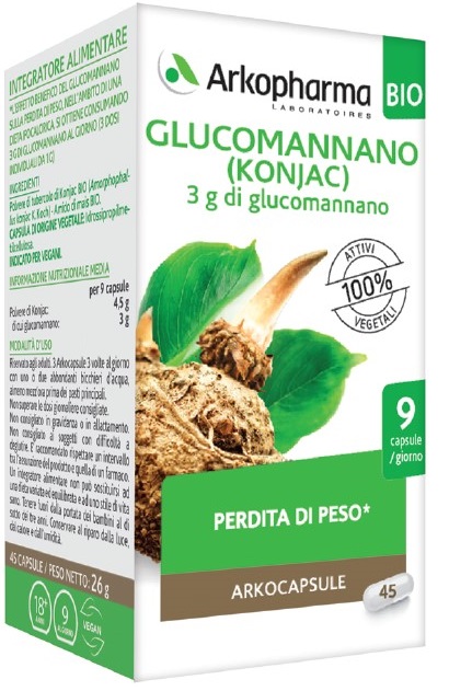 ARKO CAPSULE GLUCOMANNANO BIO 45 CAPSULE - Farma Nice