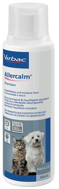 ALLERCALM SHAMPOO CUTE SENSIBILE E SECCA CANI E GATTI 250 ML - Farma Nice