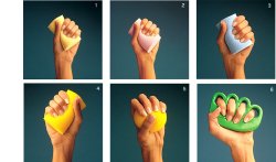 MANUS ABILIS PALLINA PER RIABILITAZIONE MANO 5 GIALLO SCURO SFORZO MASSIMO - Farma Nice
