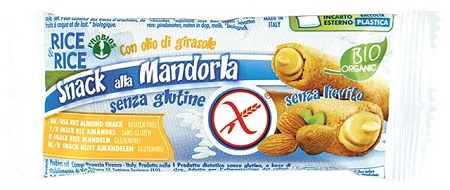 RICE&RICE SNACK DI RISO ALLA MANDORLA 25 G SENZA LIEVITO - Farma Nice