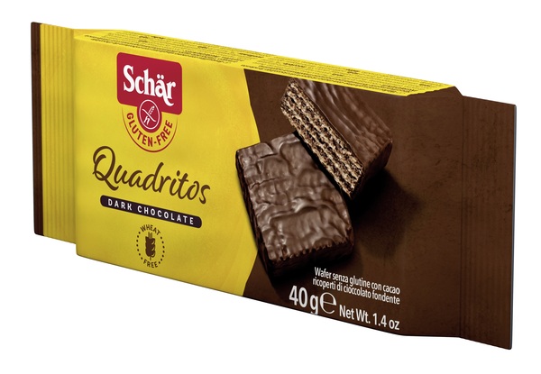 SCHAR QUADRITOS WAFER CON CACAO RICOPERTI DI CIOCCOLATO FONDENTE 40 G - Farma Nice