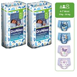 PANNOLINO HUGGIES DRYNITES GIRL PYJAMA PANTS 4/7 ANNI M 17/30KG 10 PEZZI - Farma Nice