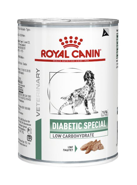 VETERINARY DIET WET DOG DIABETIC SPECIAL LOW CARBOHYDRATE 410 G - Farma Nice
