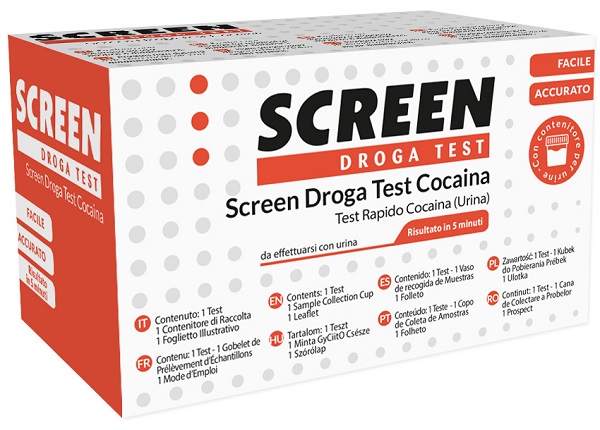 SCREEN DROGA TEST COCAINA TEST ANTIDROGA CON CONTENITORE URINA - Farma Nice