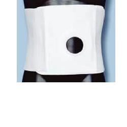FASCIA CONTENITIVA POSTOPERATORIA 040 PER COLOSTOMIZZATI UOMO DONNA CON FORO CIRCOLARE RINFORZATO IN COTONE COLORE BIANCO MISURA 105CM - Farma Nice