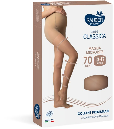 SAUBER COLLANT 70 DENARI PREMAMAN MAGLIA MICRORETE NEUTRO BEIGE 3 LINEA CLASSICA - Farma Nice