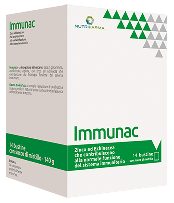 IMMUNAC 14 BUSTINE 10 G CON SUCCO DI MIRTILLO - Farma Nice