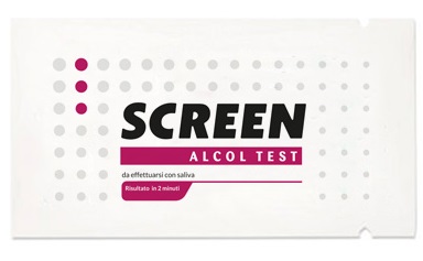 ALCOL TEST MONOUSO RILEVA ALCOL NELL'ORGANISMO TRAMITE SALIVA SCREEN ALCOL TEST - Farma Nice