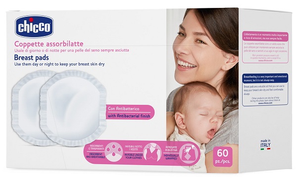 CHICCO COPPETTA ASSORBILATTE ANTIBATTERICA 60 PEZZI - Farma Nice