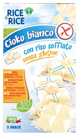 RICE&RICE CIOKO - RISO SOFFIATO E CIOCCOLATO BIANCO 3 X 25 GSENZA LIEVITO - Farma Nice