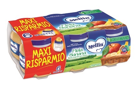 MELLIN OMOGENEIZZATO MELA BANANA 100 G 6 PEZZI - Farma Nice