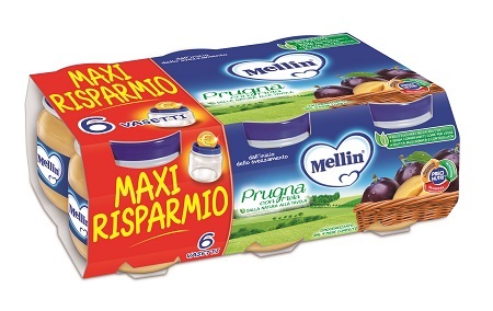 MELLIN OMOGENEIZZATO PRUGNA MELA 100 G 6 PEZZI - Farma Nice