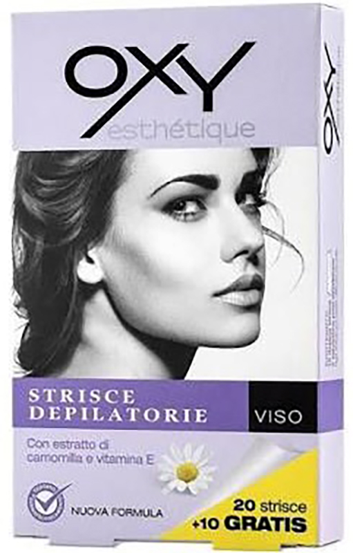 OXY STRISCE DEPILATORIE VISO 20 PEZZI - Farma Nice