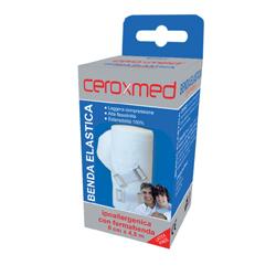 BENDA ELASTICA CEROXMED 8X450 CM CON GANCIO 1 PEZZO - Farma Nice