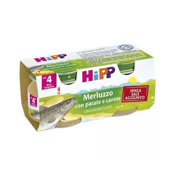 HIPP OMOGENEIZZATO MERLUZZO CAROTE PATATE 2X80 G - Farma Nice