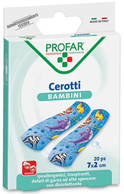 CEROTTO BAMBINI 7X2 CM 20 PEZZI PROFAR - Farma Nice