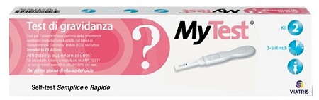 TEST DI GRAVIDANZA RAPIDO HCG MYTEST 2 PEZZI - Farma Nice