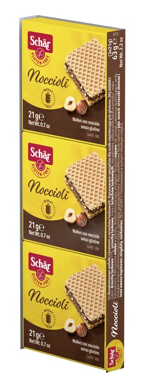 SCHAR NOCCIOLI' WAFERS CON NOCCIOLE 3 PEZZI DA 21 G - Farma Nice