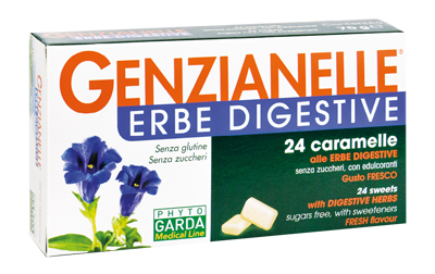 GENZIANELLE ERBE DIGESTIVE SENZA ZUCCHERO 24 CARAMELLE - Farma Nice