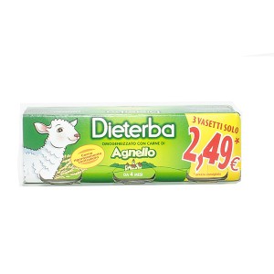 DIETERBA OMOGENEIZZATO AGNELLO 3 PEZZI 80 G - Farma Nice