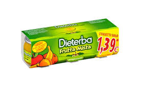 DIETERBA OMOGENEIZZATO FRUTTA MISTA 3 PEZZI 80 G - Farma Nice