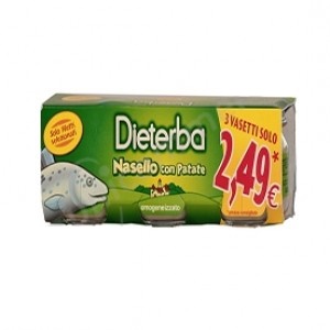DIETERBA OMOGENEIZZATO NASELLO 3 PEZZI 80 G - Farma Nice