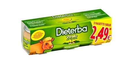 DIETERBA OMOGENEIZZATO VITELLO 3 PEZZI 80 G - Farma Nice