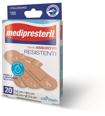 CEROTTO MEDIPRESTERIL RESISTENTI 4FORMATI ASSORTITI 20 PEZZI - Farma Nice