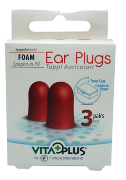 TAPPI AURICOLARI SPUGNA CONICI 3 COPPIE + CUSTODIA - Farma Nice