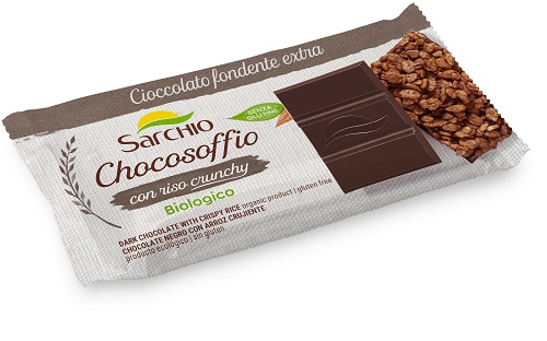 CHOCOSOFFIO BARRETTA CIOCCOLATO FONDENTE EXTRA E RISO CROCCANTE 25 G - Farma Nice