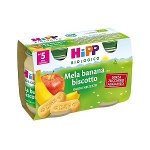 HIPP BIO OMOGENEIZZATO MELA BANANA BISCOTTO 2X125 G - Farma Nice