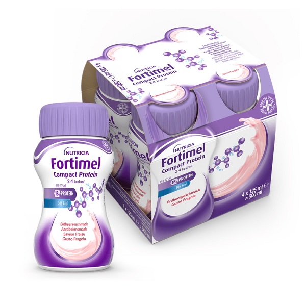 FORTIMEL COMPACT PROTEIN FRAGOLA 4 X 125 ML - Farma Nice